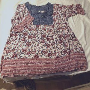 Bohemian Shift Dress - Plus Size